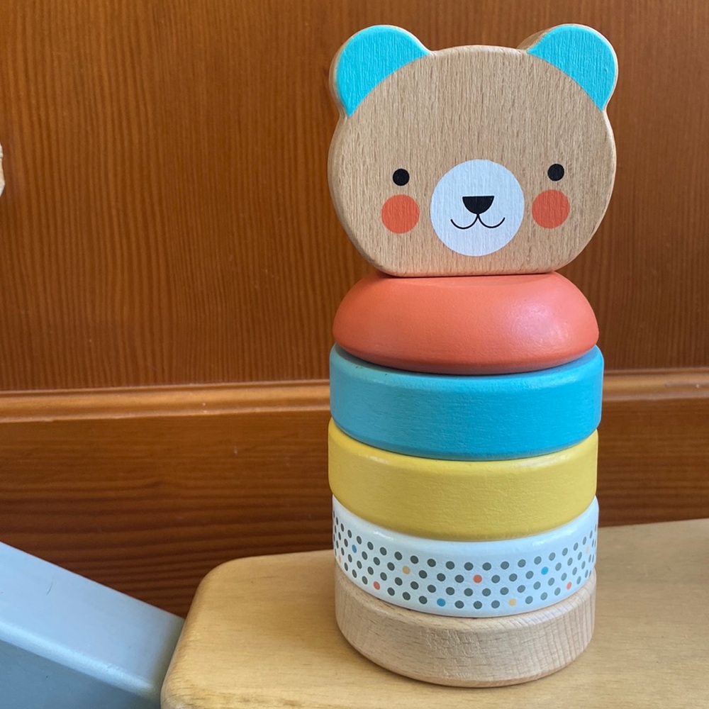 Petit College Happy Bear Wooden Stacker